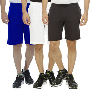 Kritika's World Solid Men's Multicolor Denim Shorts