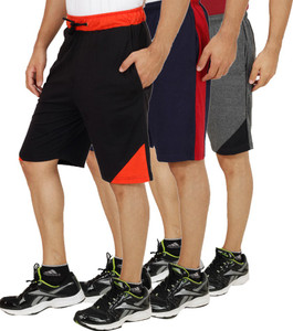 Christy World Solid Men's Multicolor Basic Shorts