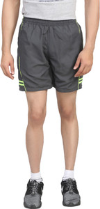 Trendy Trotters Solid Men's Grey Sports Shorts