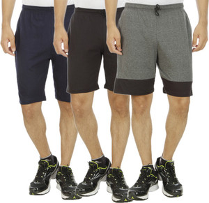 KRITIKA'S WORLD Solid Men's Multicolor Sports Shorts
