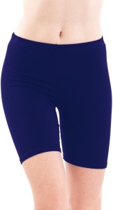 Fashion Line Solid Women's Dark Blue Cycling Shorts