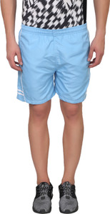 Trendy Trotters Solid Men's Blue Sports Shorts