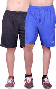 Gag Wear Solid Men's Blue, Black Sports Shorts