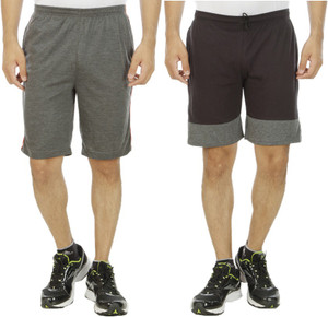 Kritika's World Solid Men's Multicolor Sports Shorts