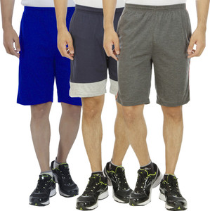 Kritika's World Solid Men's Multicolor Denim Shorts