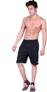 Gag Wear Solid Men's Black Sports Shorts