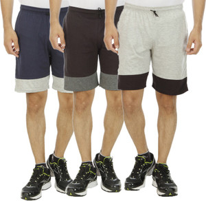 KRITIKA'S WORLD Solid Men's Multicolor Sports Shorts