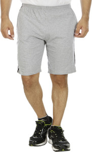 Kritika's World Solid Men's Grey Sports Shorts