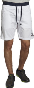 Beevee Solid Men's White Beach Shorts, Gym Shorts, Running Shorts