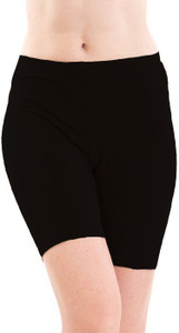 Fashion Line Solid Women's Black Cycling Shorts