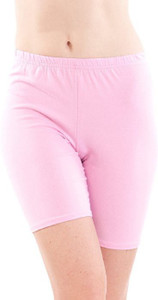 Fashion Line Solid Women's Pink Cycling Shorts