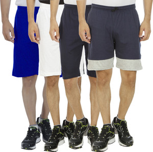 Kritika's World Solid Men's Multicolor Denim Shorts