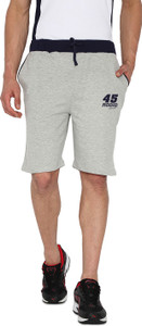 Rodid Solid Men's Grey Sports Shorts