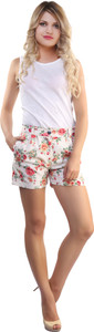 Belle Fille Floral Print Women's Multicolor Basic Shorts