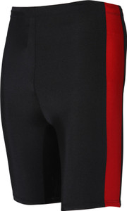 Rovars Solid Men's Black, Red Cycling Shorts, Sports Shorts