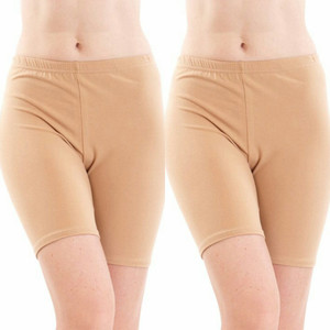 Fashion Line Solid Women's Beige Cycling Shorts
