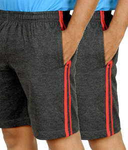 Kritika's World Solid Men's Maroon Sports Shorts