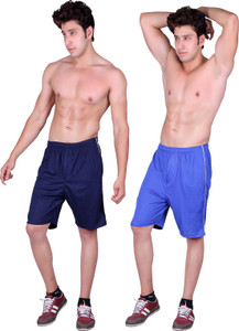 Gag Wear Solid Men's Dark Blue, Blue Sports Shorts