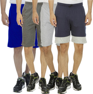 Kritika's World Solid Men's Multicolor Denim Shorts