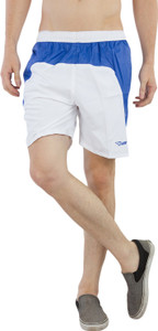 Burdy Solid Men's White Running Shorts