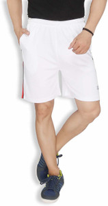 Live In Solid Men's White Sports Shorts