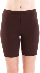 Fashion Line Solid Women's Brown Cycling Shorts