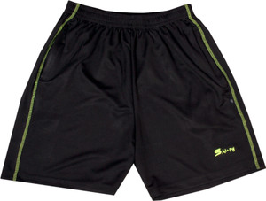 sampy Solid Men & Women Black Sports Shorts, Gym Shorts, Cycling Shorts, Running Shorts