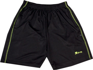 sampy Solid Men & Women Black Sports Shorts
