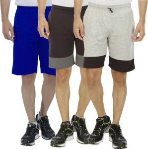 Kritika's World Solid Men's Multicolor Denim Shorts