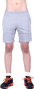 DFH Solid Men's Grey, Blue Basic Shorts