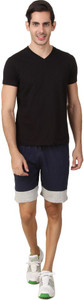 Kritika's World Self Design Men's Blue Sports Shorts