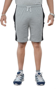 Tees Tadka Solid Men's Grey, Black Sports Shorts