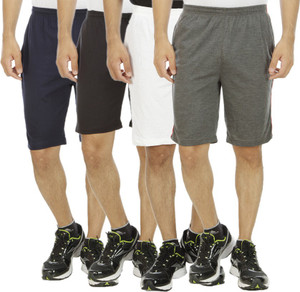 Kritika's World Solid Men's Multicolor Sports Shorts