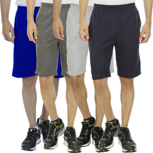 Kritika's World Solid Men's Multicolor Denim Shorts
