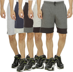 Kritika's World Solid Men's Multicolor Sports Shorts