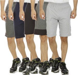 Kritika's World Solid Men's Multicolor Sports Shorts
