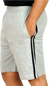 Kritika's World Solid Men's Grey Sports Shorts