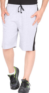 Checkers Bay Solid Men's Grey Sports Shorts