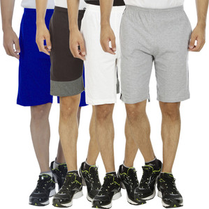 Kritika's World Solid Men's Multicolor Denim Shorts