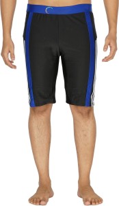 Dezire Solid Men's Black, Blue Swim Shorts