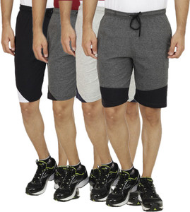 Christy World Solid Men's Multicolor Basic Shorts