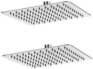 Jainuine Alfa 4x4 inch Ultra Slim Shower -Set of 2 Shower Head