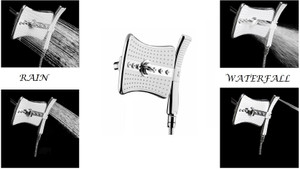 AAI 2 Function Luxury Waterfall And Water spray Shower Head And Hand Shower Set Shower Head