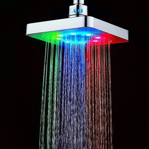 AAI EXCLUSIVE SQUARE MULTICOLOUR LED 6X6 INCHES Shower Head