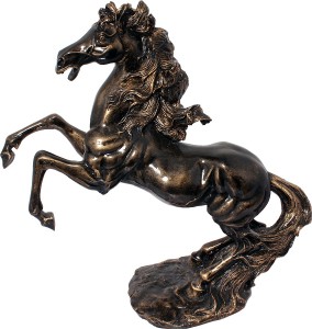 art n hub fengshui victory horse / pet animal statue home decor gift item decorative showpiece  -  38 cm(earthenware, multicolor)