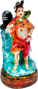 art n hub lord shiva / shiv shankar god idol home décor pooja statue gift decorative showpiece  -  19 cm(earthenware, multicolor)