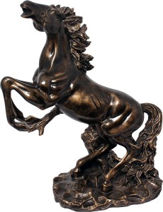 art n hub fengshui victory horse / pet animal statue home decor gift item decorative showpiece  -  40 cm(earthenware, multicolor)