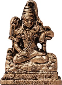 art n hub lord shiva / shiv shankar god idol home décor pooja statue gift decorative showpiece  -  6 cm(brass, gold)