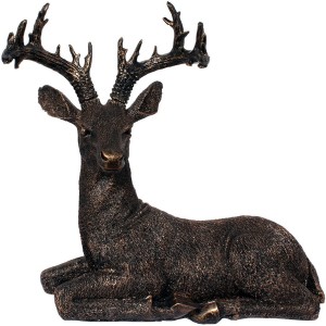 art n hub fengshui luck symbol deer animal statue interior décor gift item decorative showpiece  -  38 cm(earthenware, multicolor)