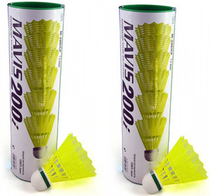 Yonex Mavis 200i Green Cap Nylon Shuttle - Yellow